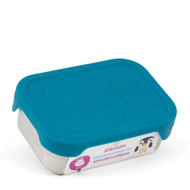 Affenzahn Edelstahl Brotdosen-Set Kids 1 Affenzahn Edelstahl Brotdosen-Set Kids
