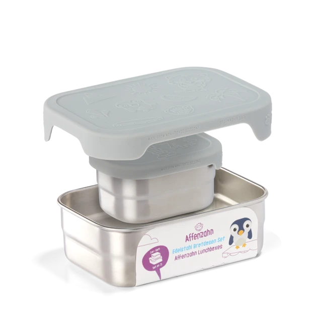 Affenzahn Edelstahl Brotdosen-Set Kids 2 Affenzahn Edelstahl Brotdosen-Set Kids – Bild 2