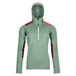 Ortovox Fleece Light Grid Zip Neck Hoody W