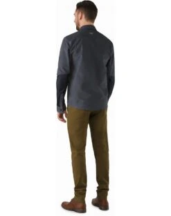 Arcteryx Merlon LS Shirt Mens -Wild Pack Pro Verkaufsgeschäft Merlon Shirt LS Heron Back View 1280x1280
